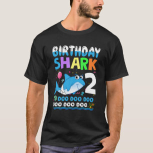 Baby Shark 2 Years Old 2Nd Birthday Doo Doo T-Shirt