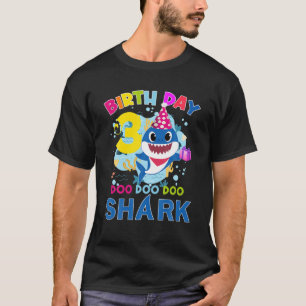 Baby Shark 3Rd Birthday Boy Girl 3 Year Old Gift K T-Shirt