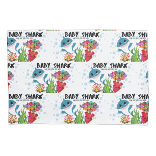 Baby Shark and Fish Pillowcase