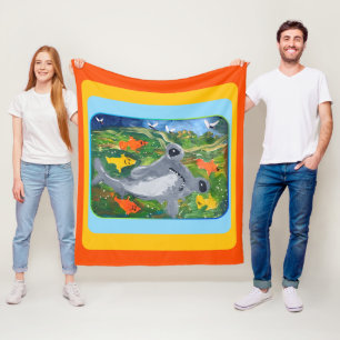 Baby Shark "Art by Kids" Fleece Blanket