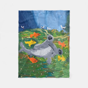 Baby Shark "Art by Kids" Fleece Blanket