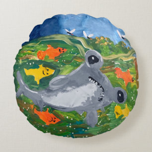 Baby Shark "Art by Kids" Round Cushion