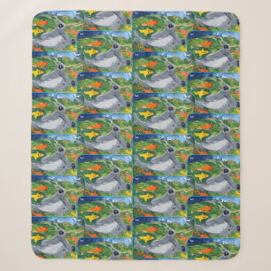 Baby Shark "Art by Kids" Sherpa Blanket