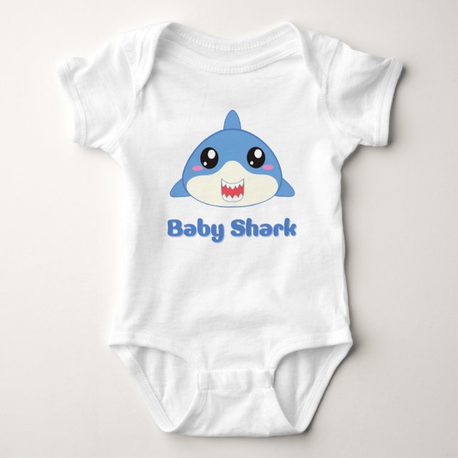 Baby shark  baby bodysuit (Front)
