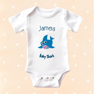 Baby shark baby bodysuit
