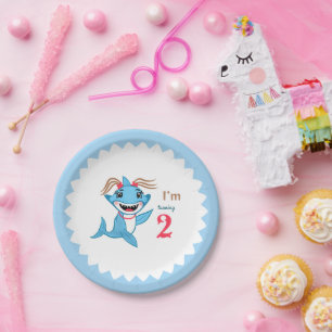 Baby shark Birthday Paper Plate