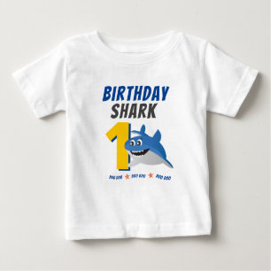 Baby Shark Birthday Shirt with Customizable Age