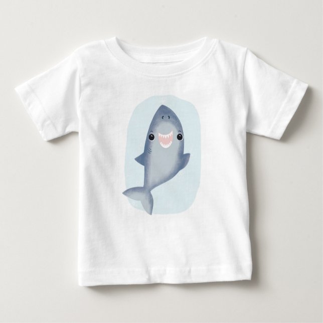 Baby Shark boy's kids boys Ocean themed room T-Shirt (Front)