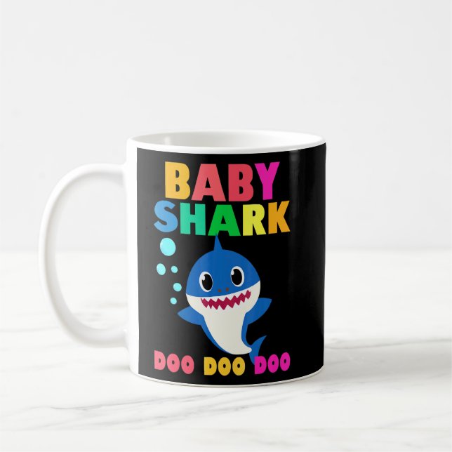 Baby Shark Doo Doo Baby Mummy Daddy Kids  Coffee Mug (Left)