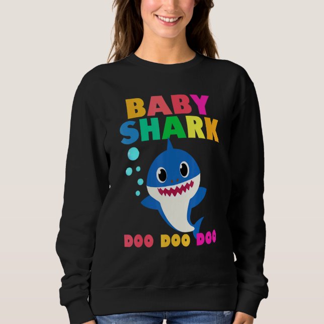 Baby Shark Doo Doo Baby Mummy Daddy Kids Sweatshirt (Front)