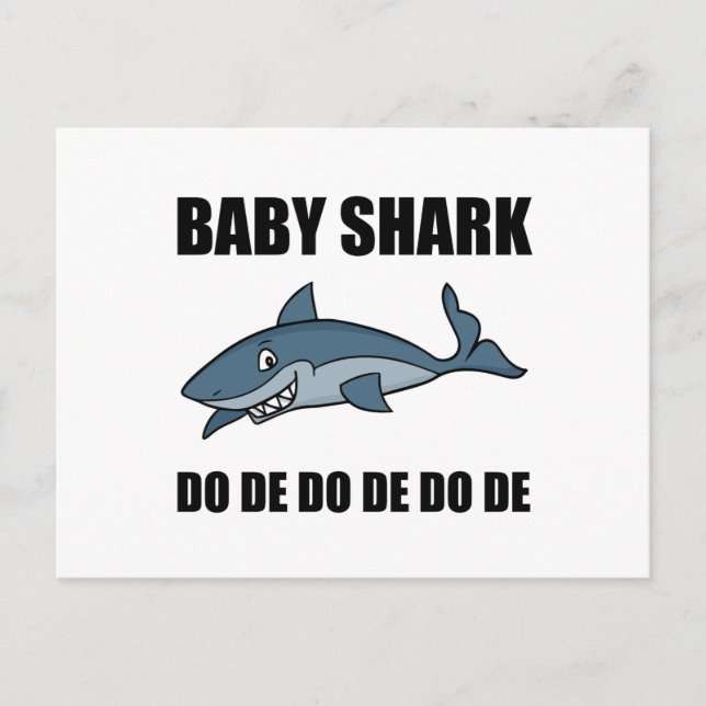 Baby Shark Funny Postcard (Front)