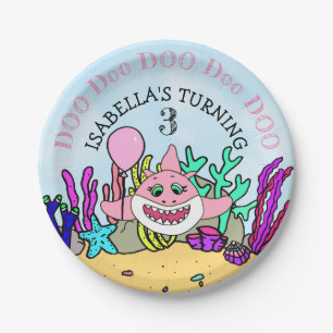 Baby Shark Girl's Birthday Party Paper Plate