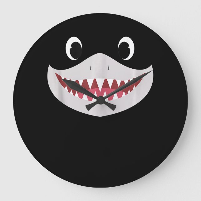 Baby Shark Halloween - Cute Shark Gifts Large Clock (Front)