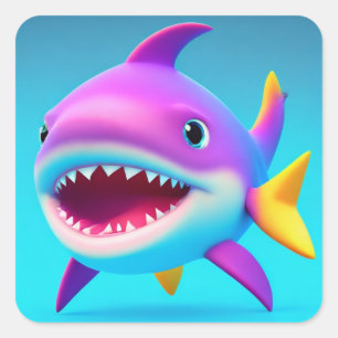 Baby Shark Square Sticker