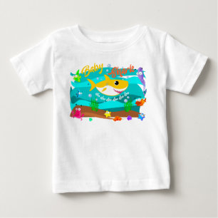 Baby Shark Swimming in Ocean with Fish Doo Doo Doo T-Shirt