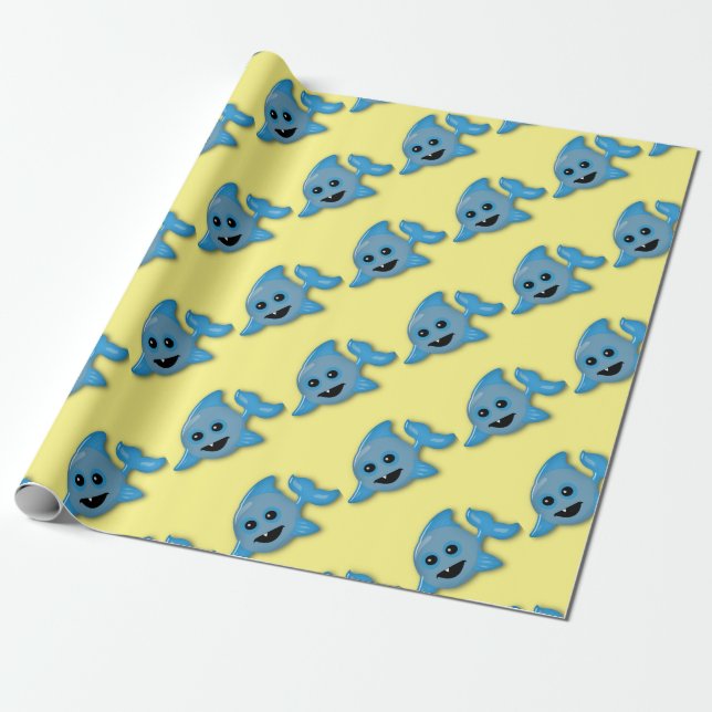 Baby Shark Wrapping Paper (Unrolled)