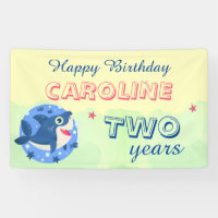 Baby Shark yellow cute kids Happy Birthday