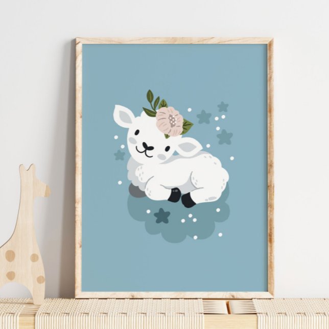 Baby Sheep Animal Name Poster | Sheep Wall Art (Creator Uploaded)