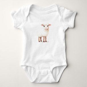 Baby Sheep Cute Farm Animal Baby Bodysuit