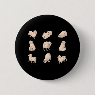 Baby Sheep Lamp Farm 6 Cm Round Badge