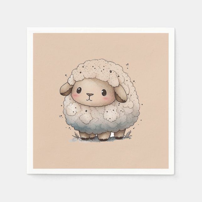 Baby Sheep  Napkin (Front)
