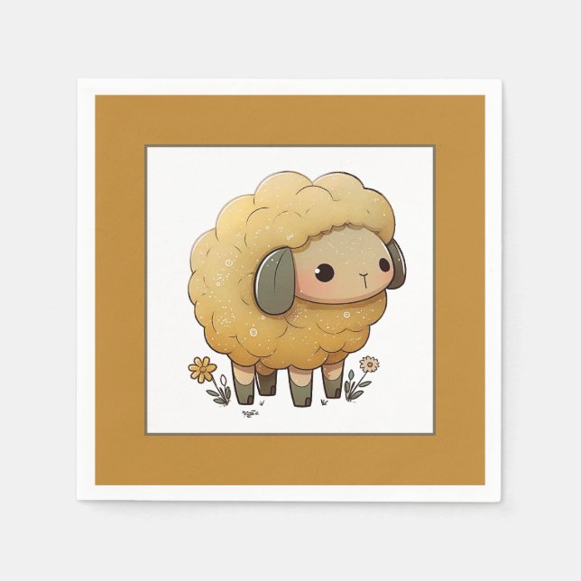 Baby Sheep Napkin (Front)