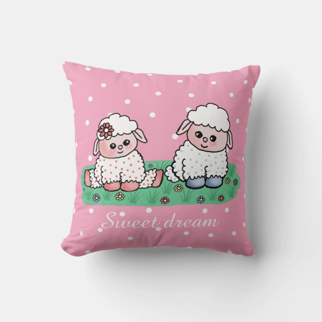 baby sheeps cushion (Front)