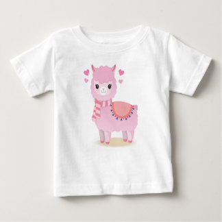 Baby Shirt Lhama Rosa
