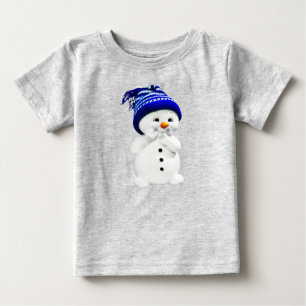 Baby Shirt Snow Muñeco With Cap