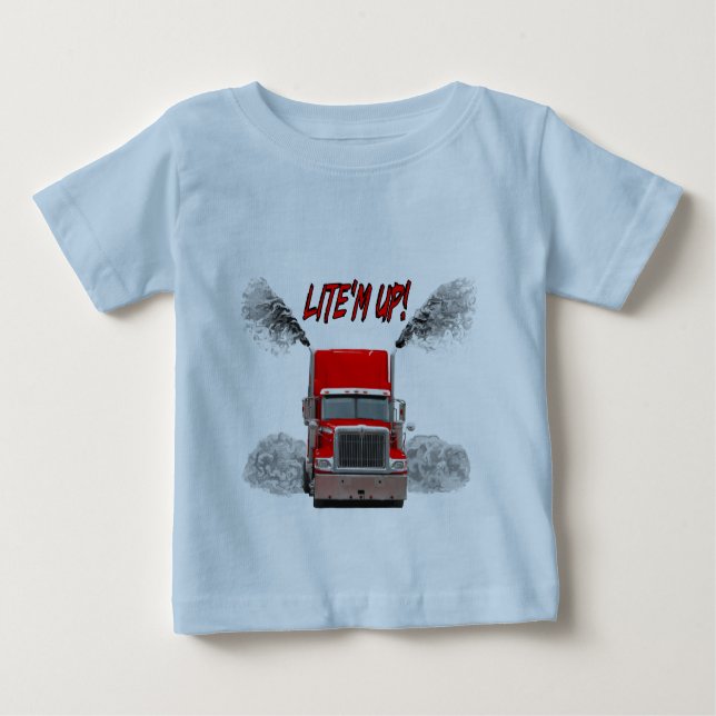 Baby Shirt with "LITE'M UP!" design (Front)
