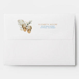 Baby Shoes Cute Baby Shower Envelope