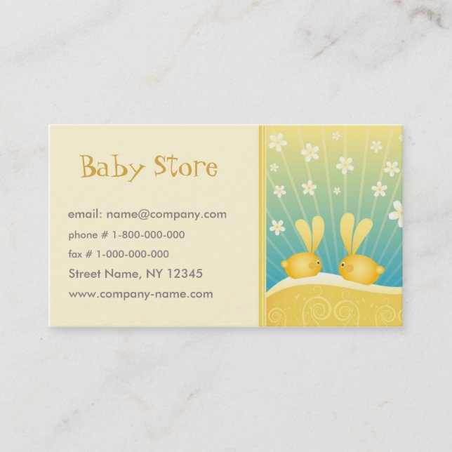 Baby Shop Business Card Template (Front)
