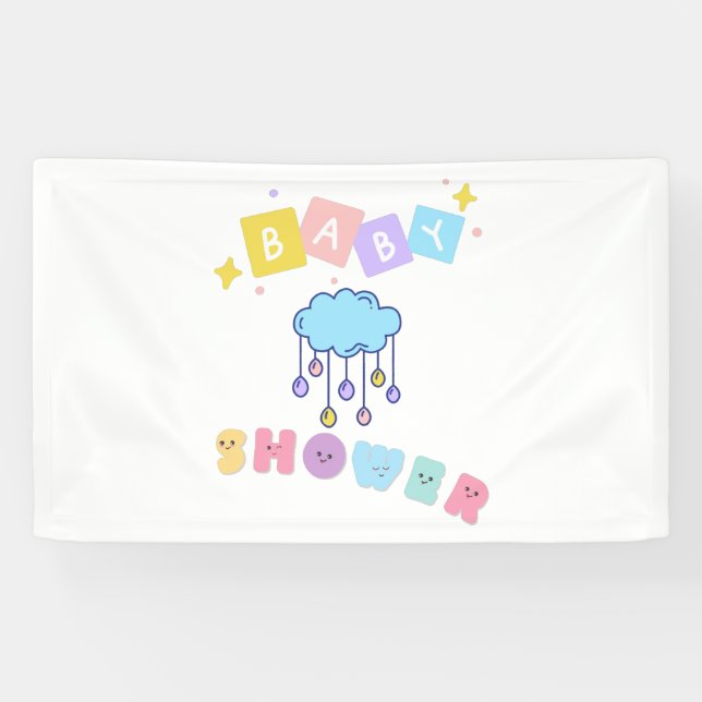 Baby Shower 3x5 Vinyl Banner (Horizontal)