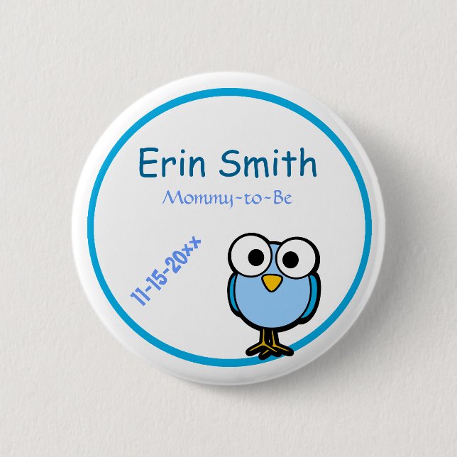 Baby Shower 6 Cm Round Badge (Front)