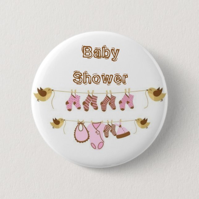 Baby Shower 6 Cm Round Badge (Front)
