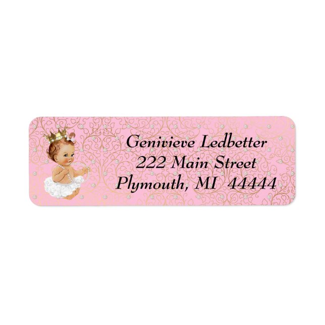 Baby Shower Address Label Return Address Label (Front)