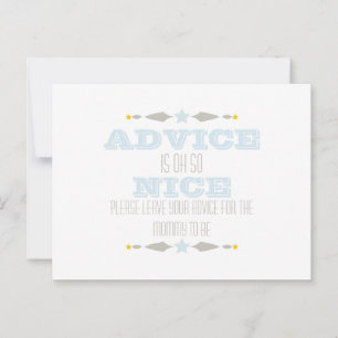BABY SHOWER ADVICE CARD