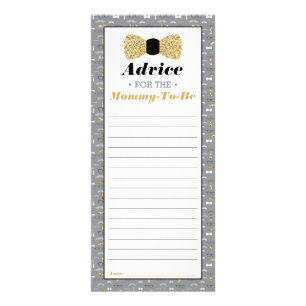 Baby Shower Advice Card, Bow Tie Rack Card