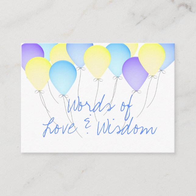 Baby Shower Advice Cards (Front)