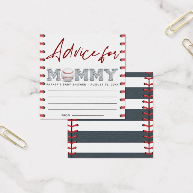 Baby Shower Advice Cards | Baseball Baby Shower (Office)