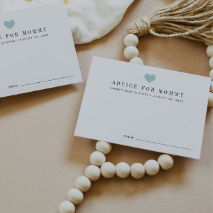 Baby Shower Advice Cards   Blue