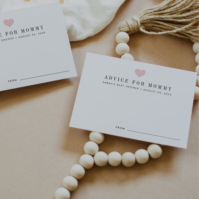 Baby Shower Advice Cards | Blush (Creator Uploaded)