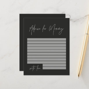 Baby shower advice for mummy modern stylish black