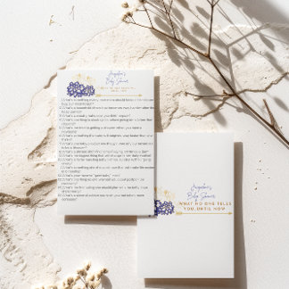 Baby Shower Advices no one tells you Game Card