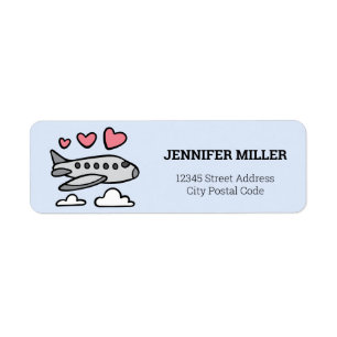 Baby Shower airplane Label Return Address Label