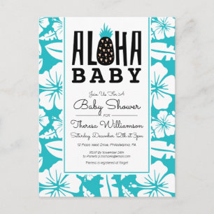 BABY SHOWER Aloha Welcome Baby Postcard