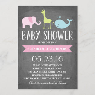 Baby Shower Animals Baby Shower Invitation