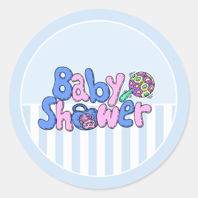 Baby Shower Announcement Envelope Stickers (Front)