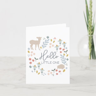 Baby Shower Announcement Hello Little One Card