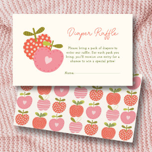 Baby Shower Apple of Our Eye Fall Diaper Raffle Enclosure Card